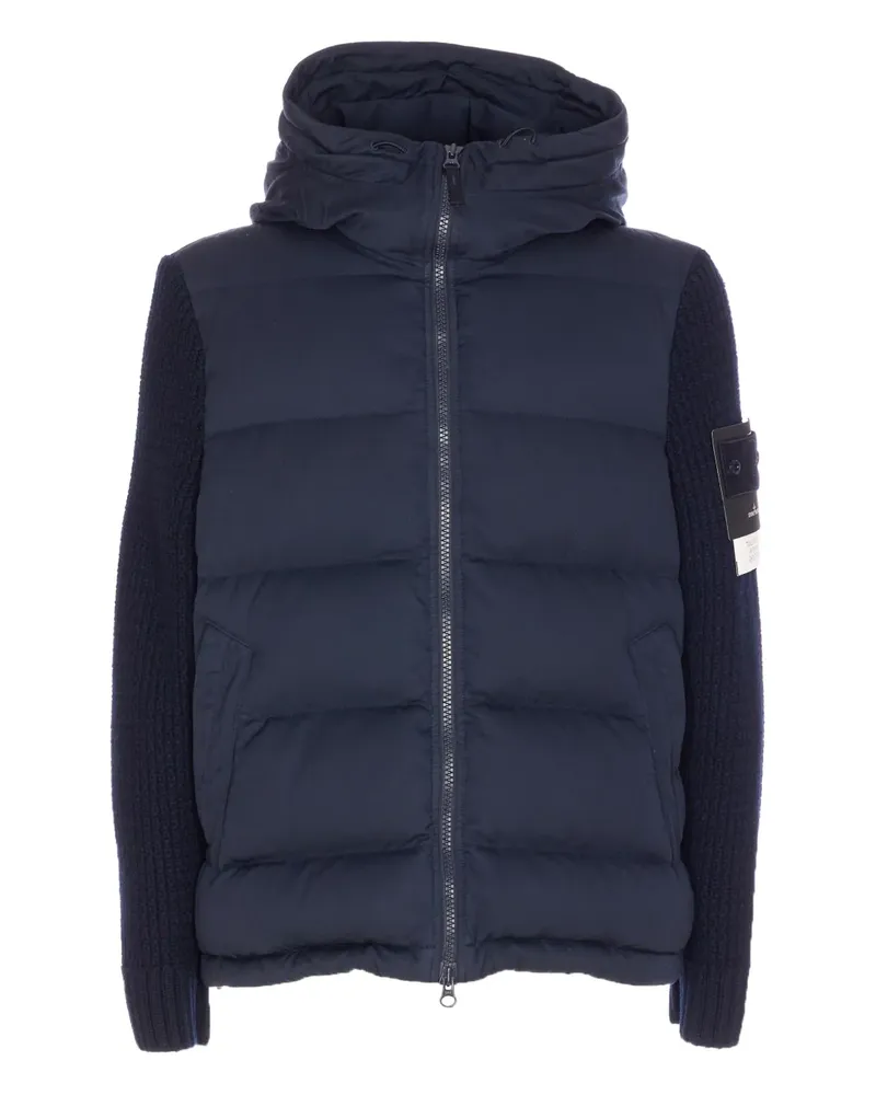 Stone Island logo-patch padded jacket - Blau Blau