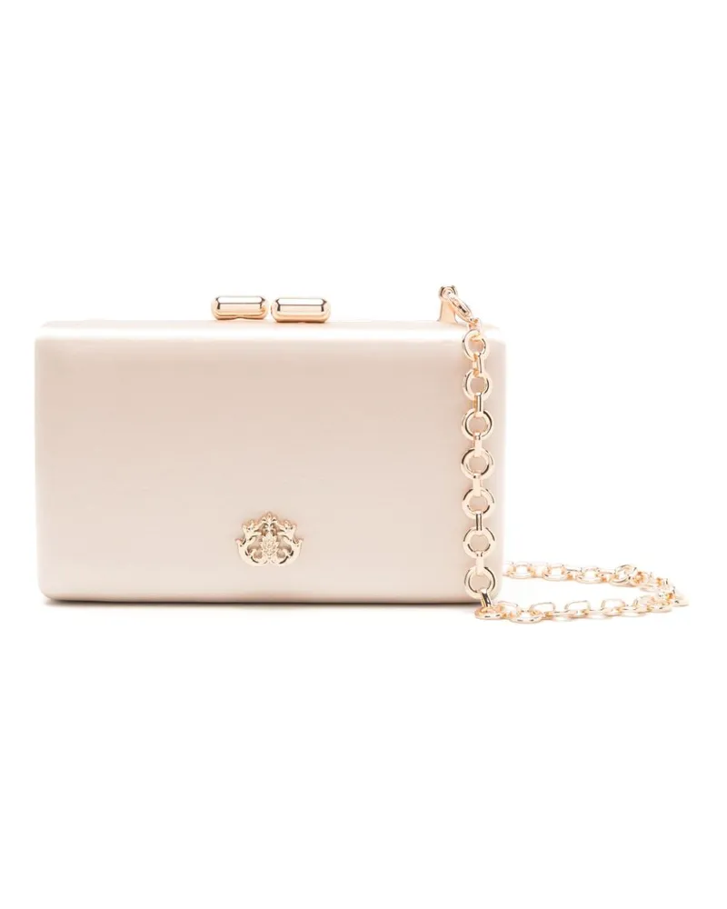 ISLA Eva Clutch mit Logo-Schild - Nude Nude