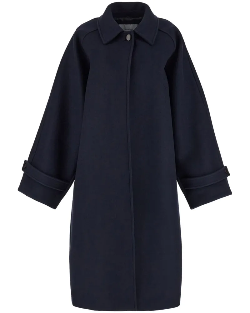 Ferragamo Einreihiger Mantel - Blau Blau