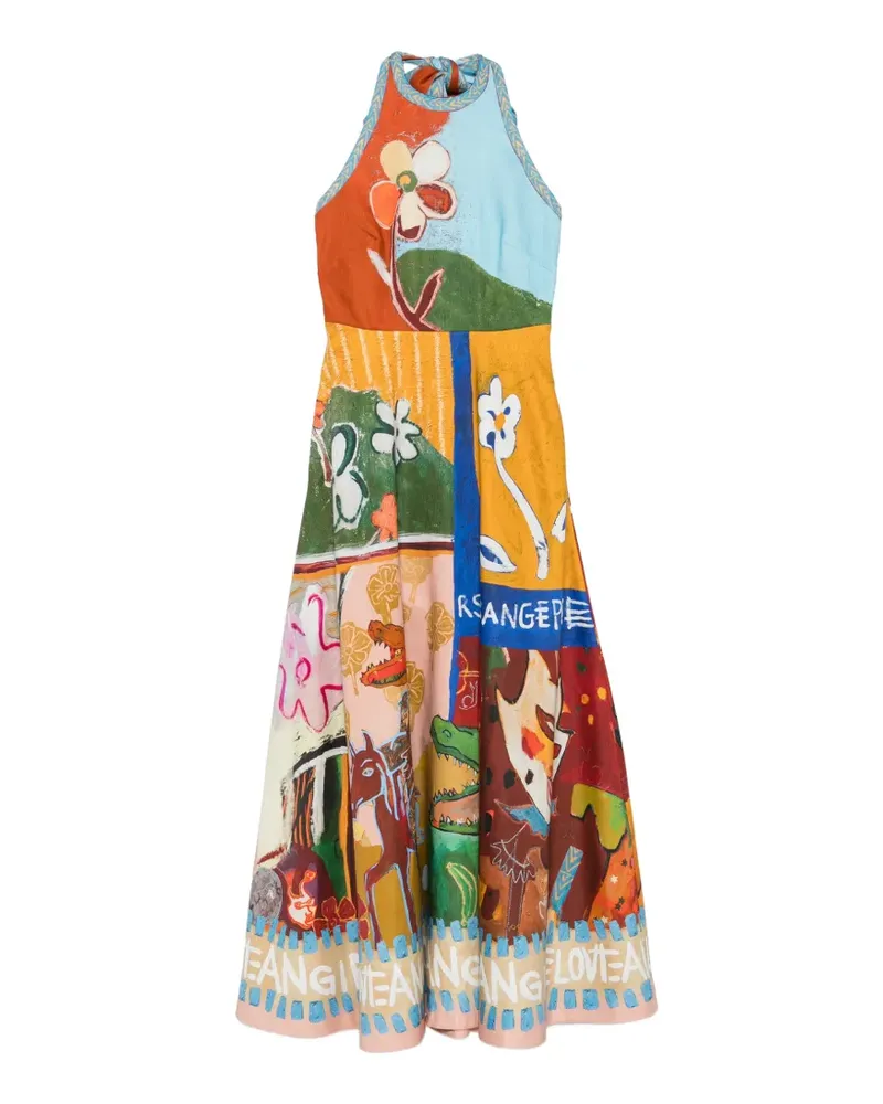 ALEMAIS Mlak Neckholder-Maxikleid - Gelb Gelb