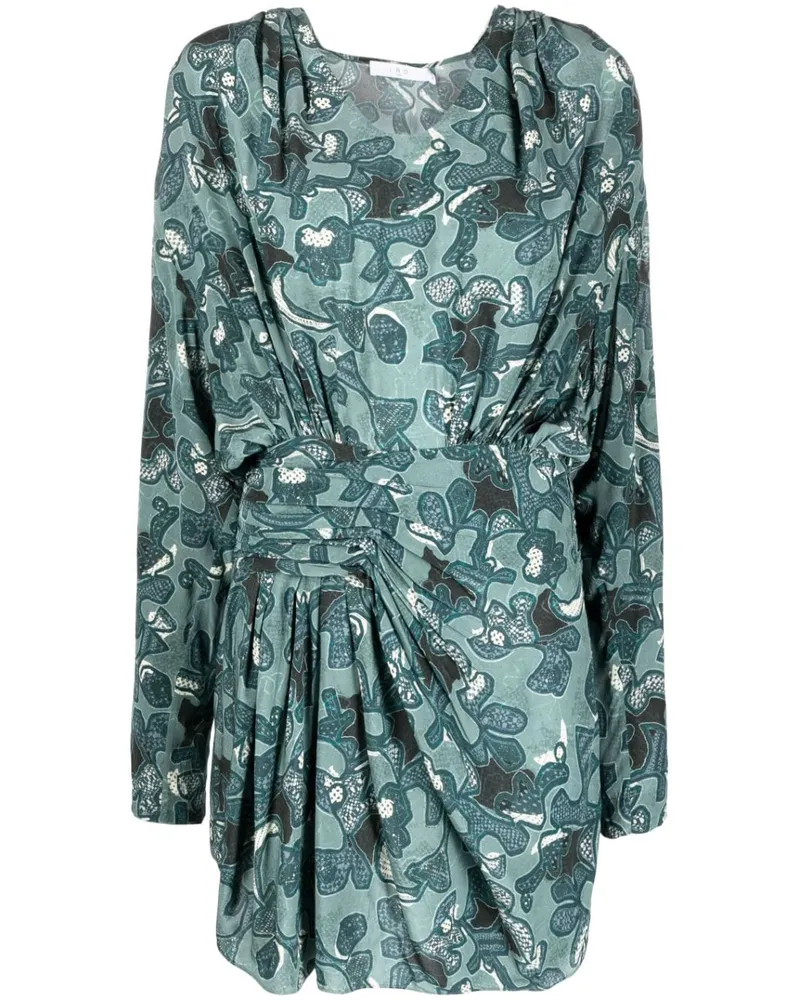 IRO Minikleid mit Print - Grün Grün