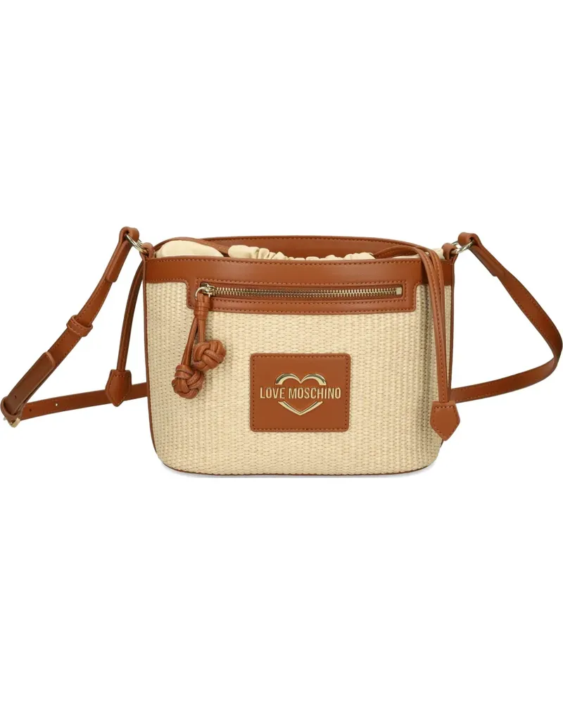 Moschino Gewebte Umhängetasche - Nude Nude