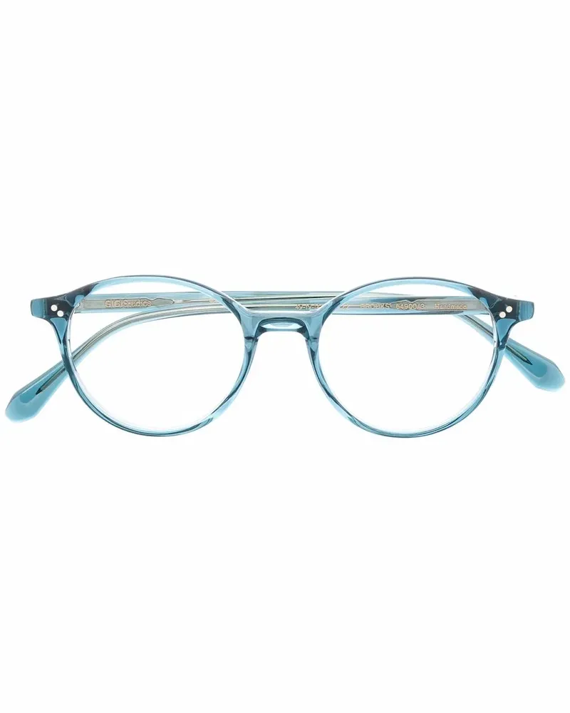 GIGI STUDIOS Brille mit rundem Gestell - Blau Blau