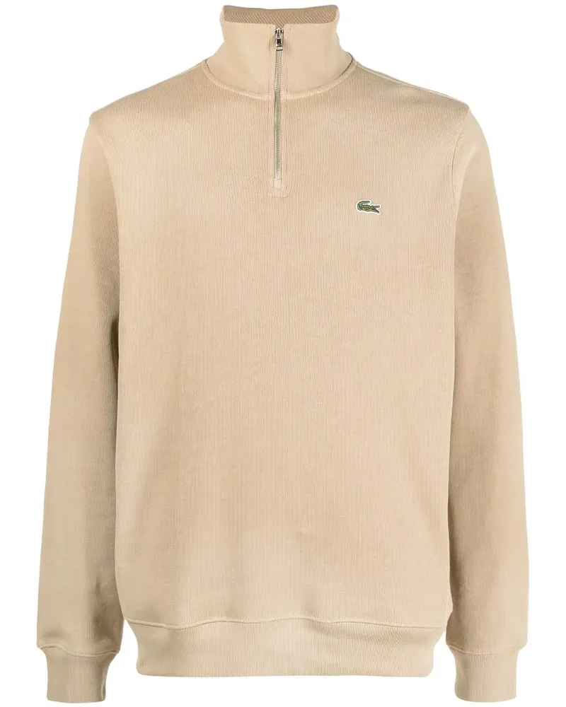 Lacoste Sweatshirt mit Reißverschluss - Nude Nude
