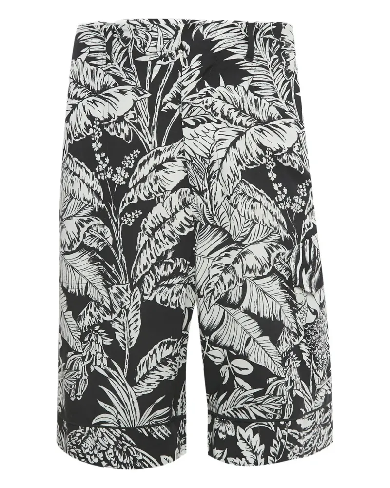 Palm Angels crepe floral shorts - Schwarz Schwarz