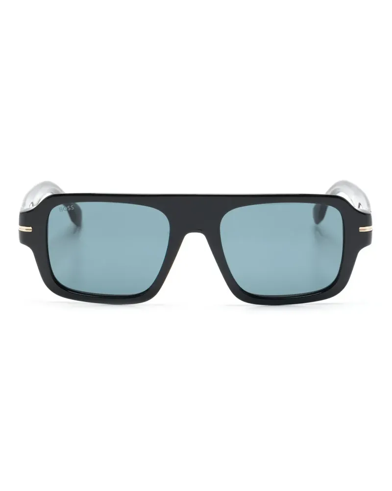 HUGO BOSS Eckige Sonnenbrille - Schwarz Schwarz
