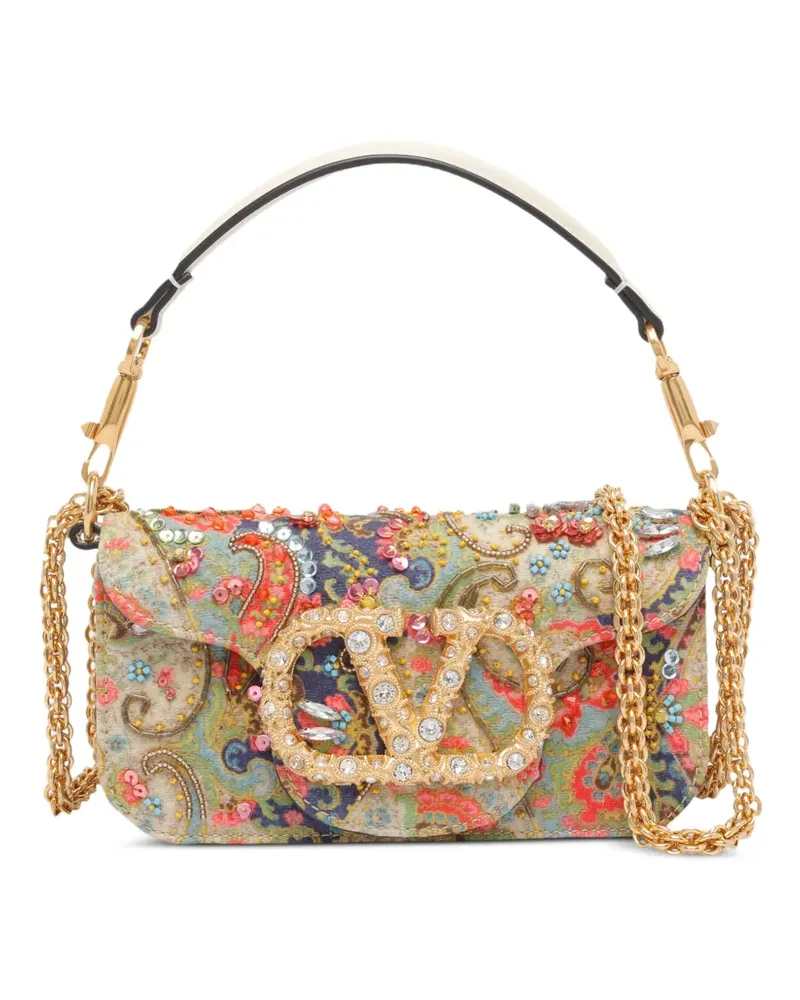 Valentino Garavani Mini Loco Schultertasche mit Paisley-Print - Grün Grün