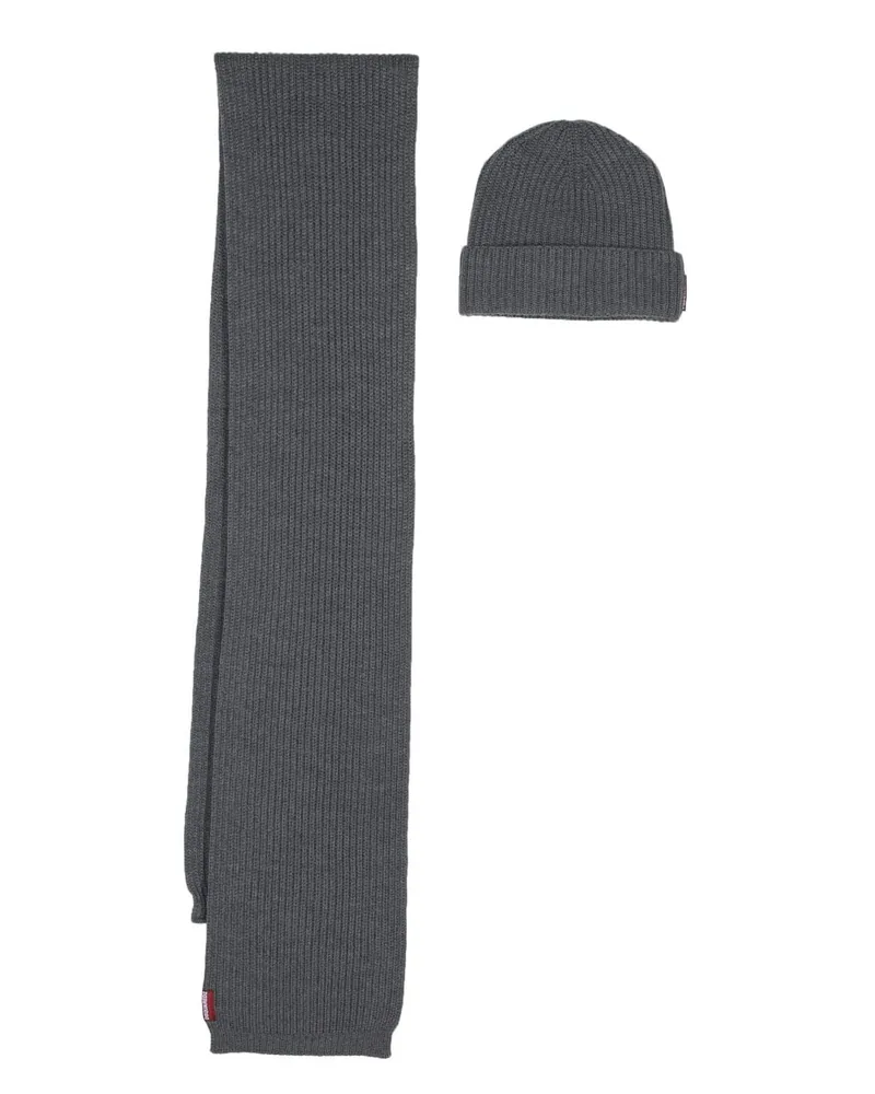 Dsquared2 Set aus Schal und Beanie - Grau Grau