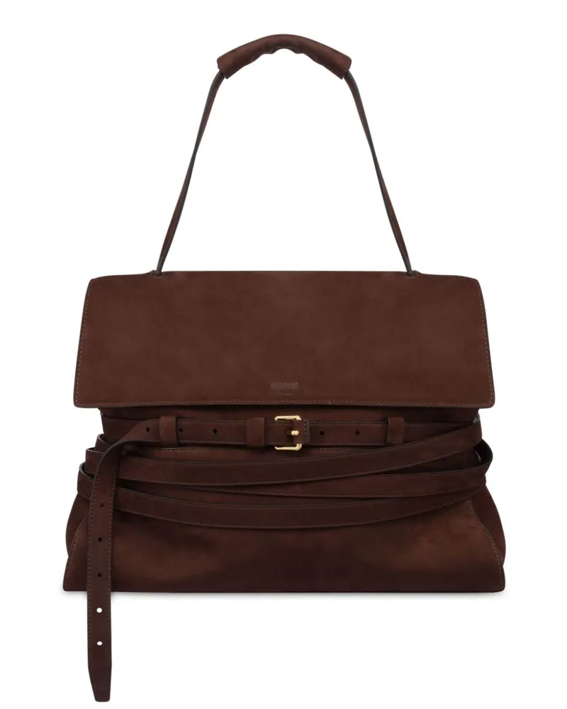 Moschino Tie Me Schultertasche - Braun Braun