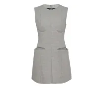 Ärmelloses Minikleid - Grau
