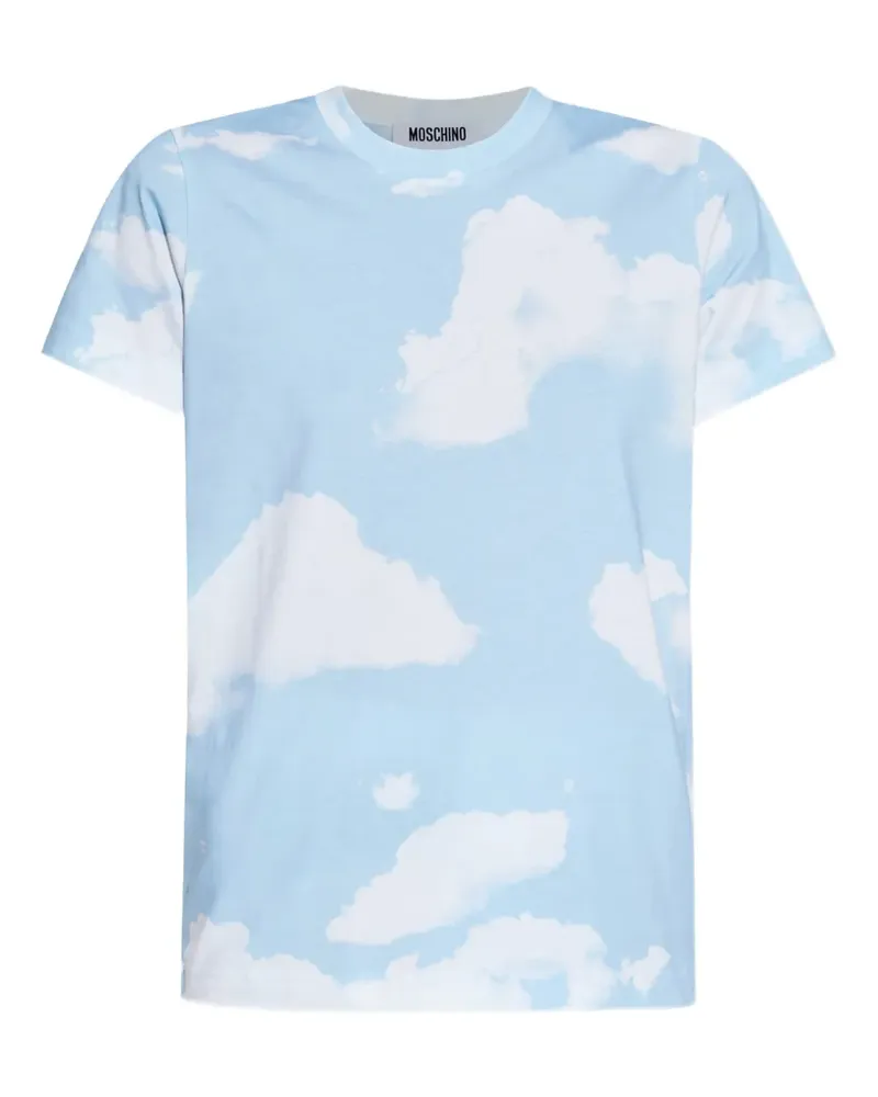 Moschino T-Shirt mit Wolken-Print - Blau Blau