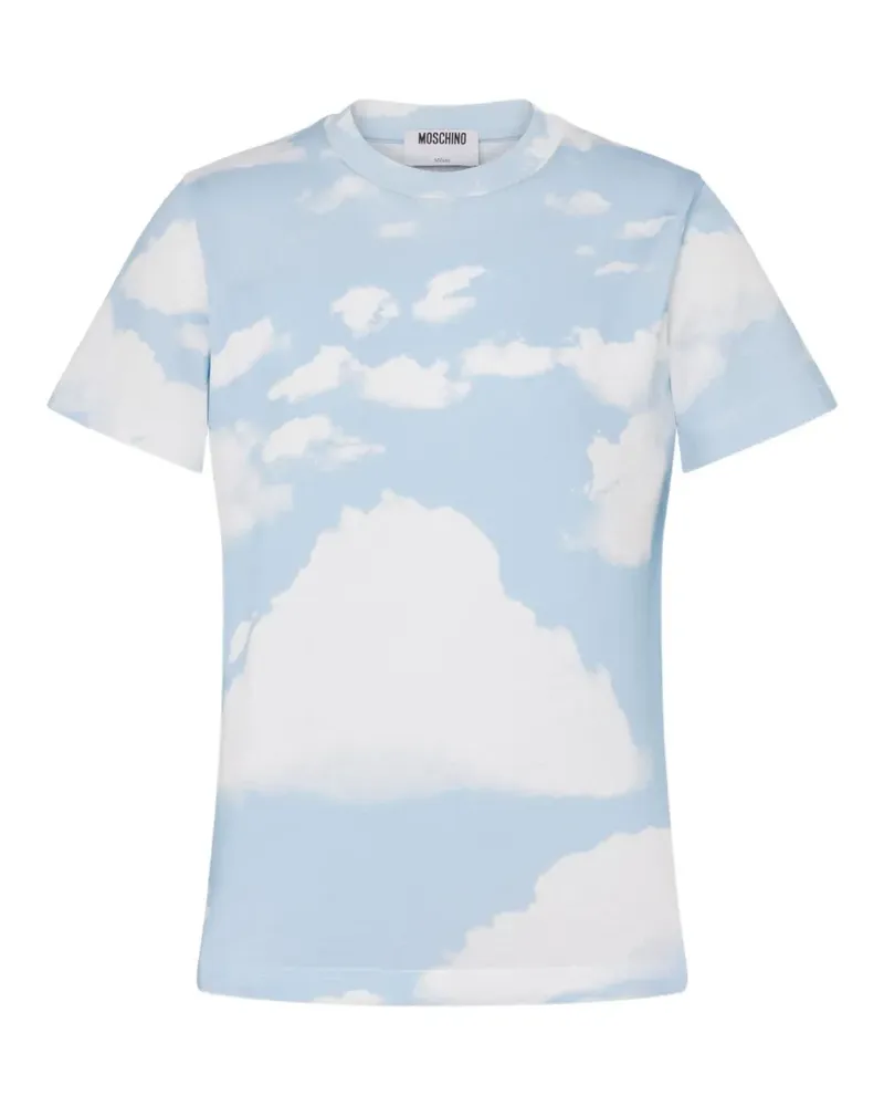 Moschino T-Shirt mit Wolken-Print - Blau Blau