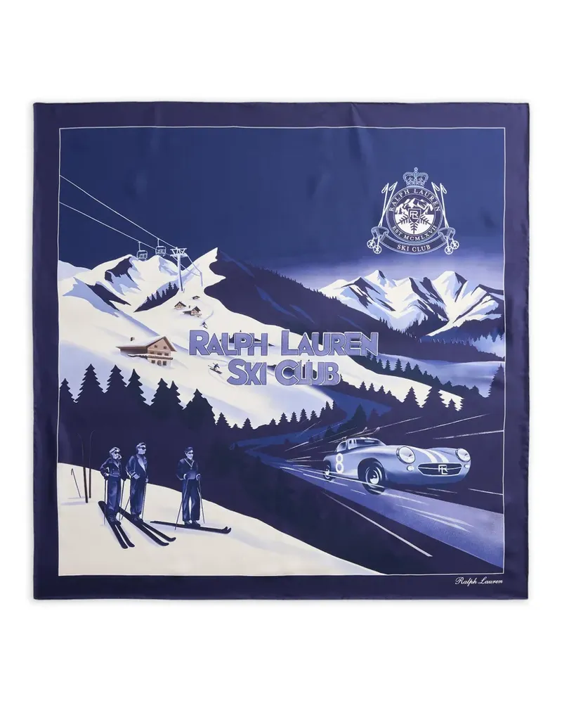 Ralph Lauren Ski Club Schal mit grafischem Print - Blau Blau