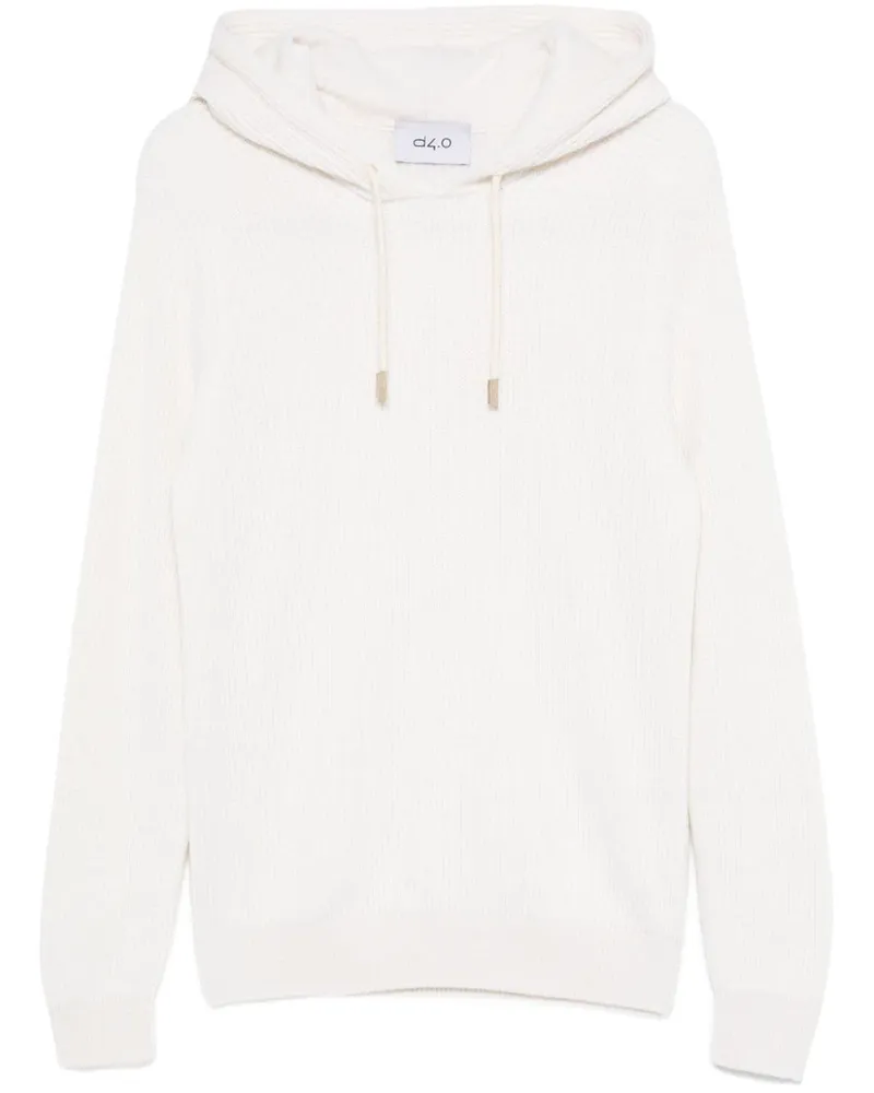 D4.0 Hoodie aus Kaschmir - Weiß Weiß