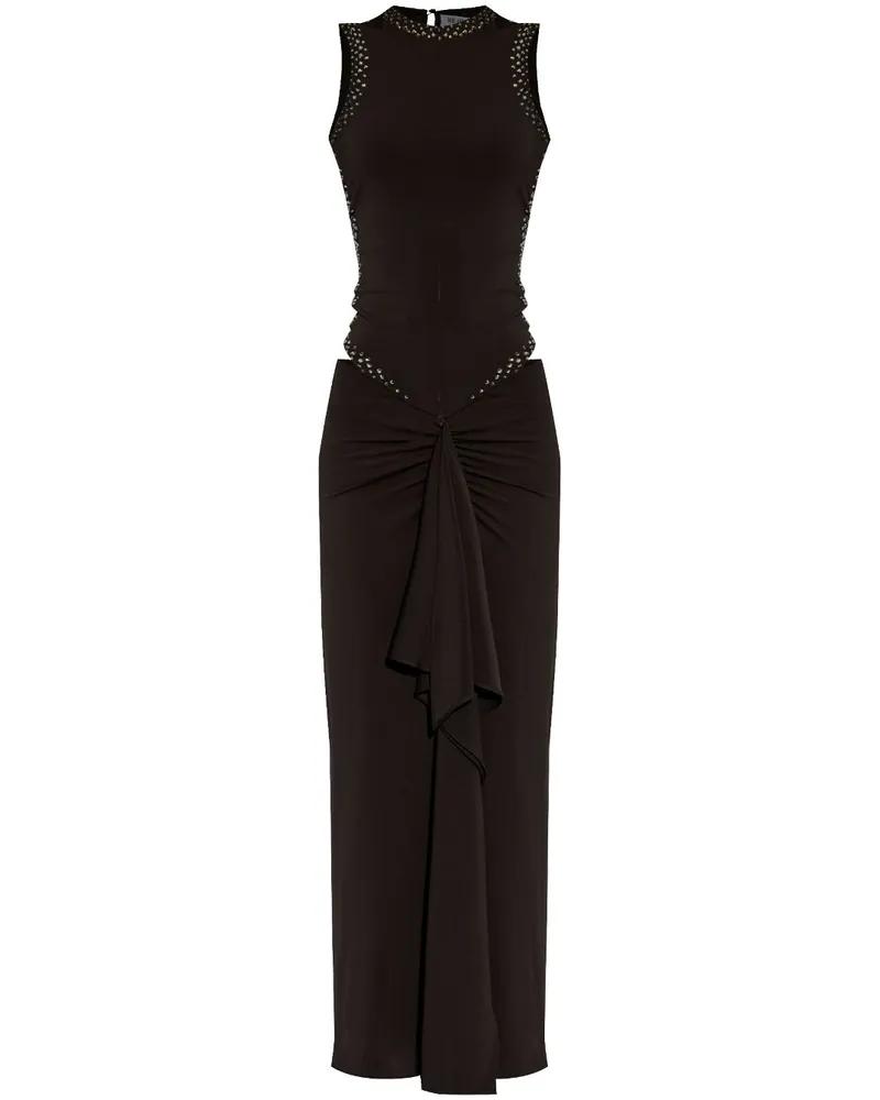 ATTICO Kleid mit Strass - Schwarz Schwarz