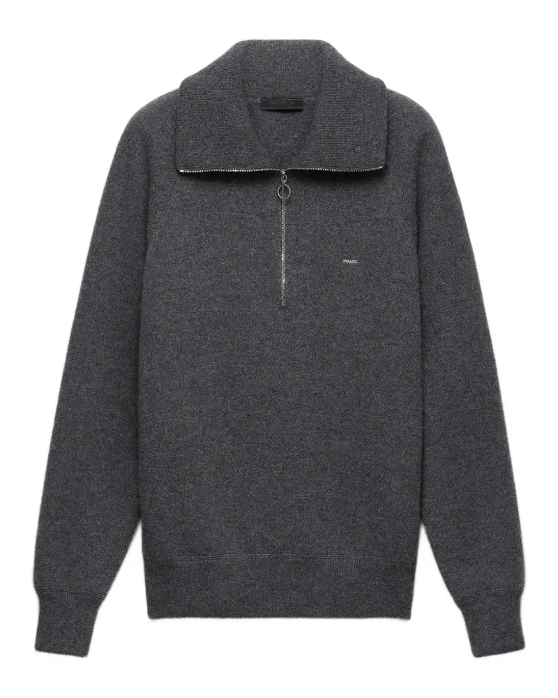 Prada Poloshirt aus Wolle und Kaschmir - Grau Grau
