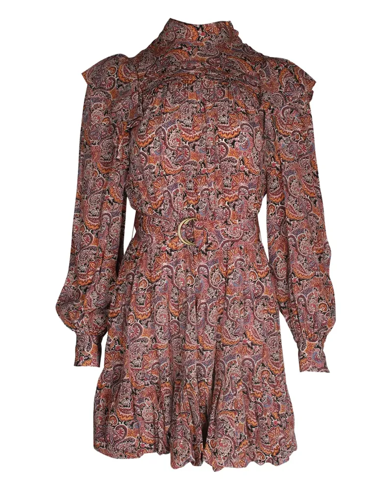 Ulla Johnson Luna paisley-pattern ruffled mini dress - Braun Braun