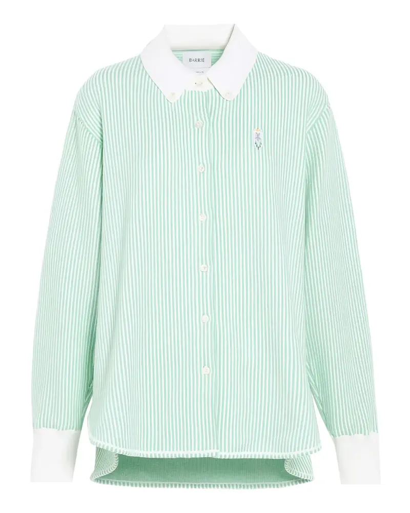 Barrie Gestreiftes Button-down-Hemd - Grün Grün