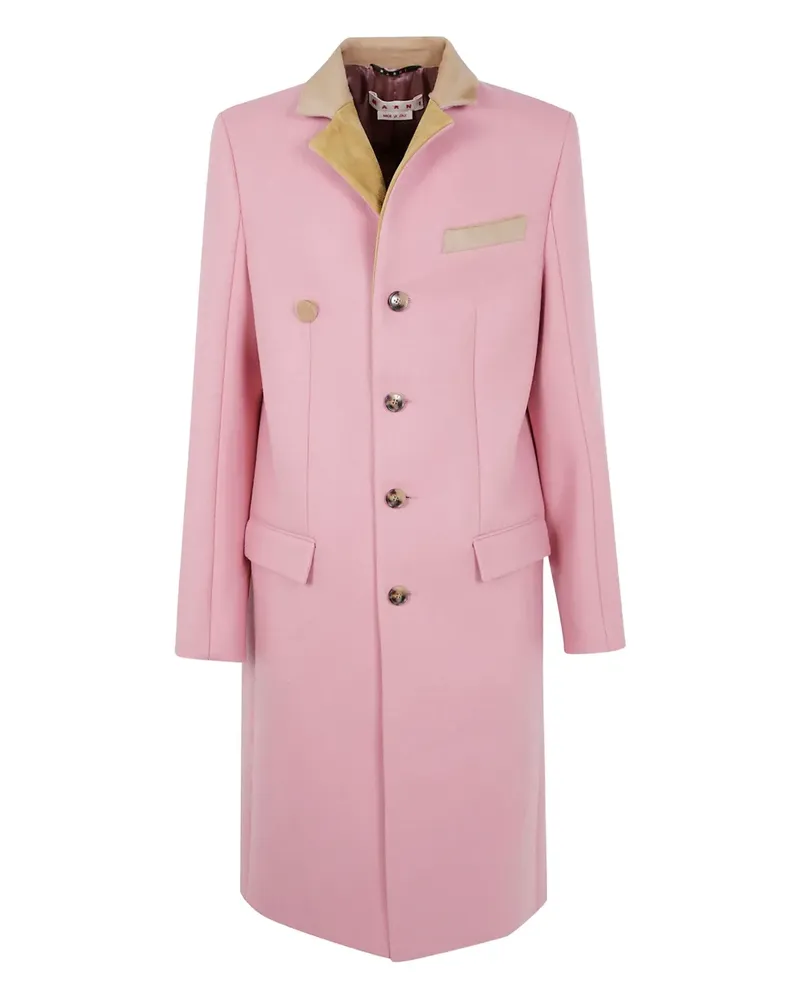 Marni Mantel mit Kontrastkragen - Rosa Rosa