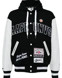 BAPE Kapuzen-Bomberjacke Schwarz