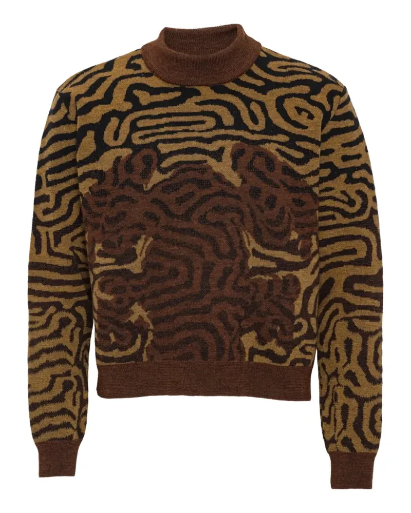 Henrik Vibskov Labyrinth Pullover mit Frosch - Braun Braun