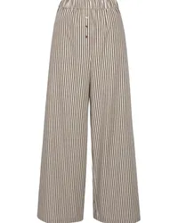 Claudie Pierlot Gestreifte Wide-Leg-Hose Braun