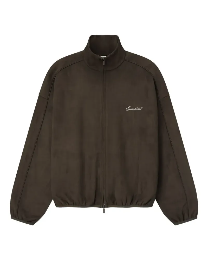 Fear of God Essentials logo-embroidered jacket - Braun Braun