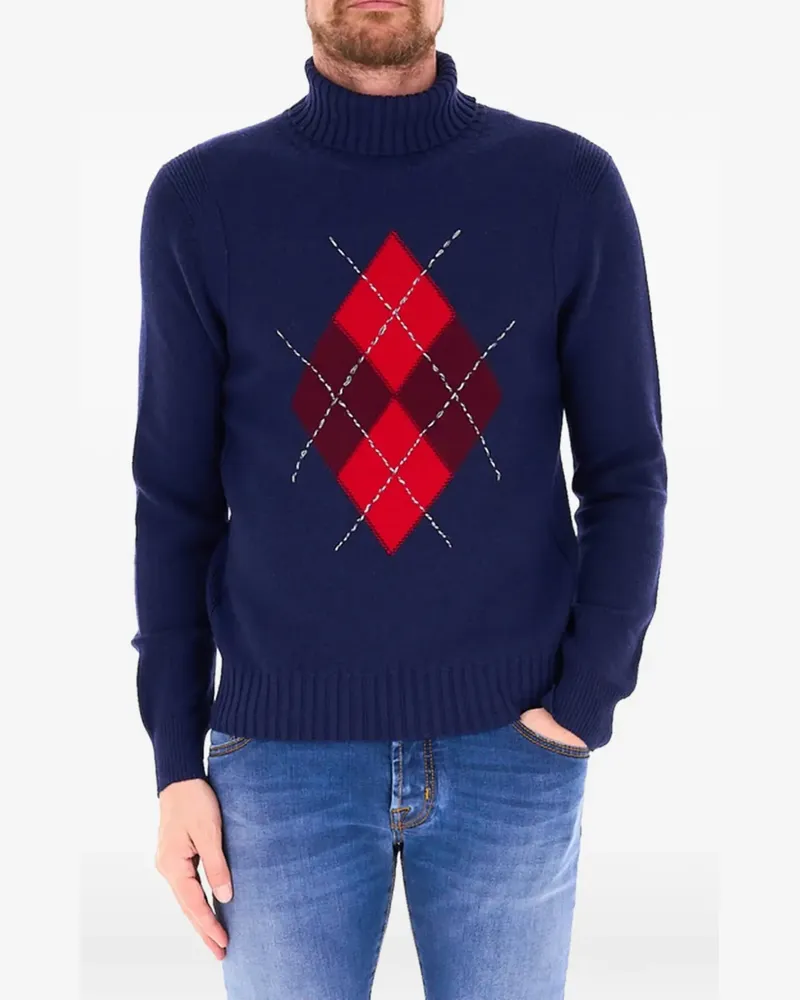 Ballantyne Pullover mit Argyle-Muster - Blau Blau
