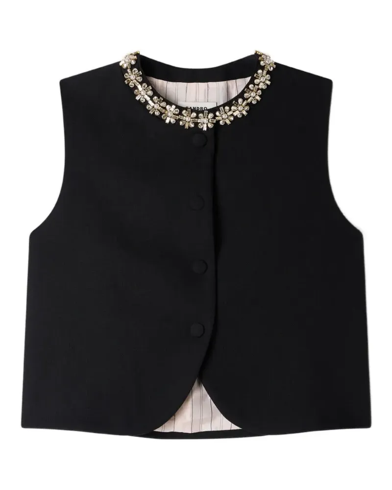 Sandro Verzierter Blazer - Schwarz Schwarz