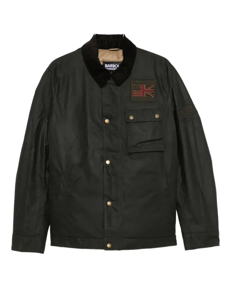 Barbour Steve McQueen logo-patch padded jacket - Grün Grün