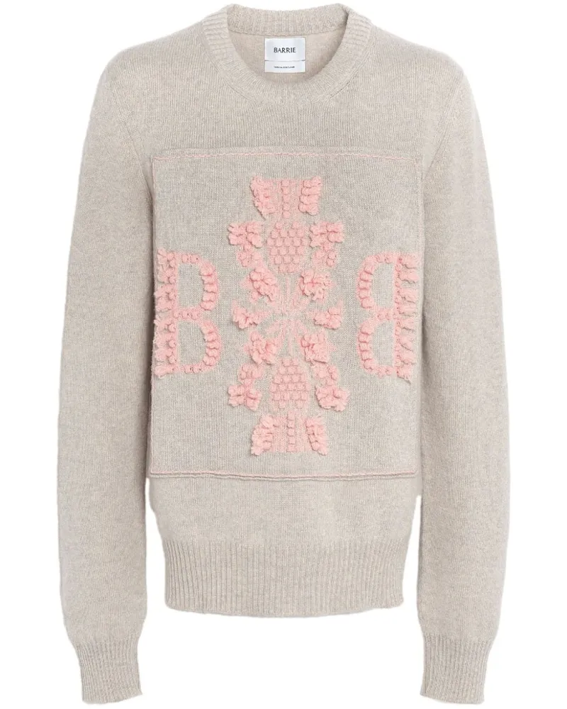 Barrie Kaschmirpullover mit 3D-Logo - Grau Grau