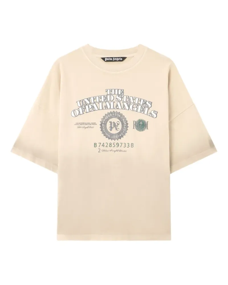 Palm Angels T-Shirt mit grafischem Print - Nude Nude