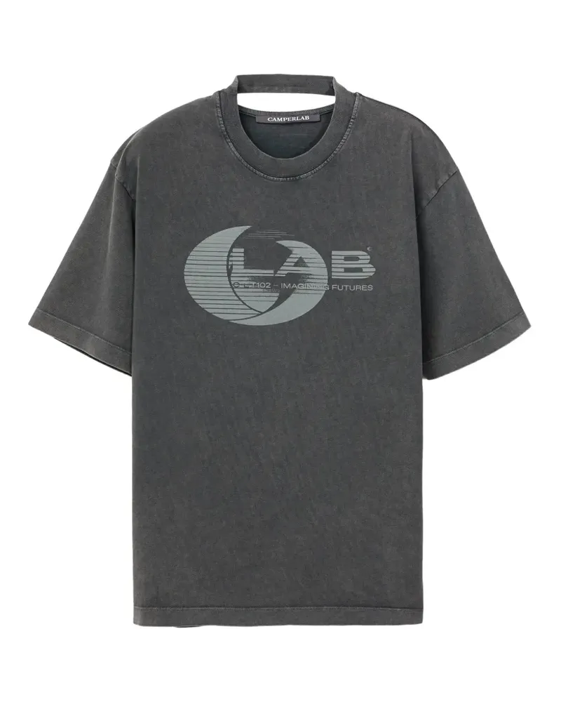 Camper T-Shirt mit grafischem Print - Grau Grau