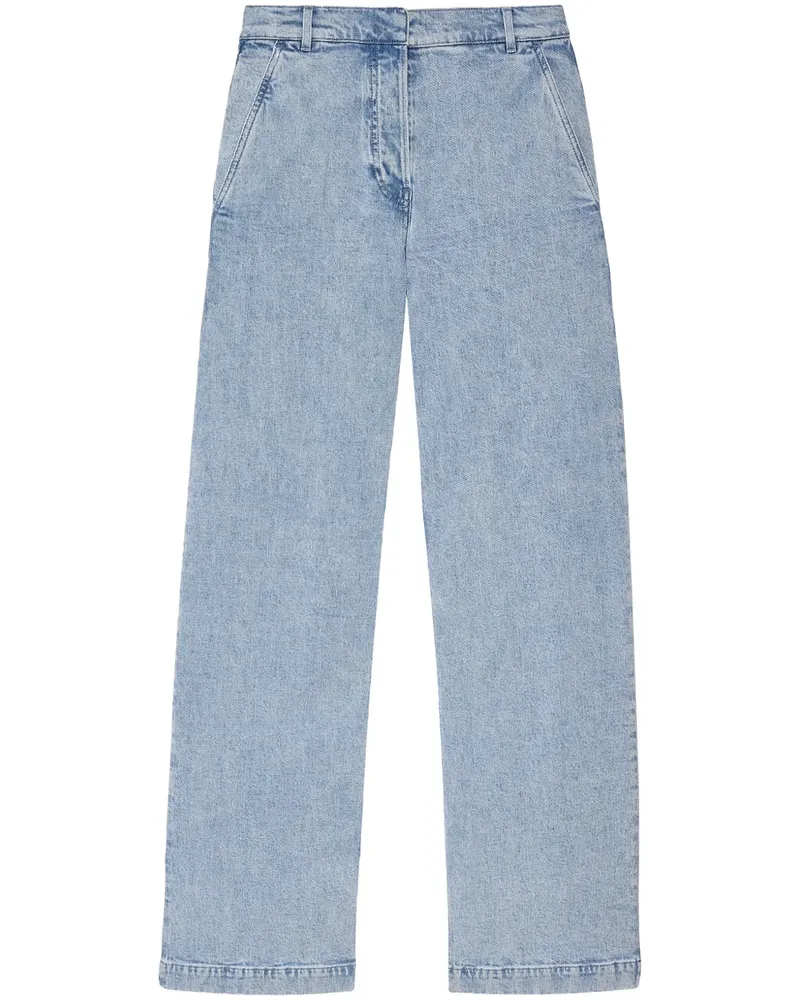 Another Tomorrow Jeans mit weitem Bein - Blau Blau