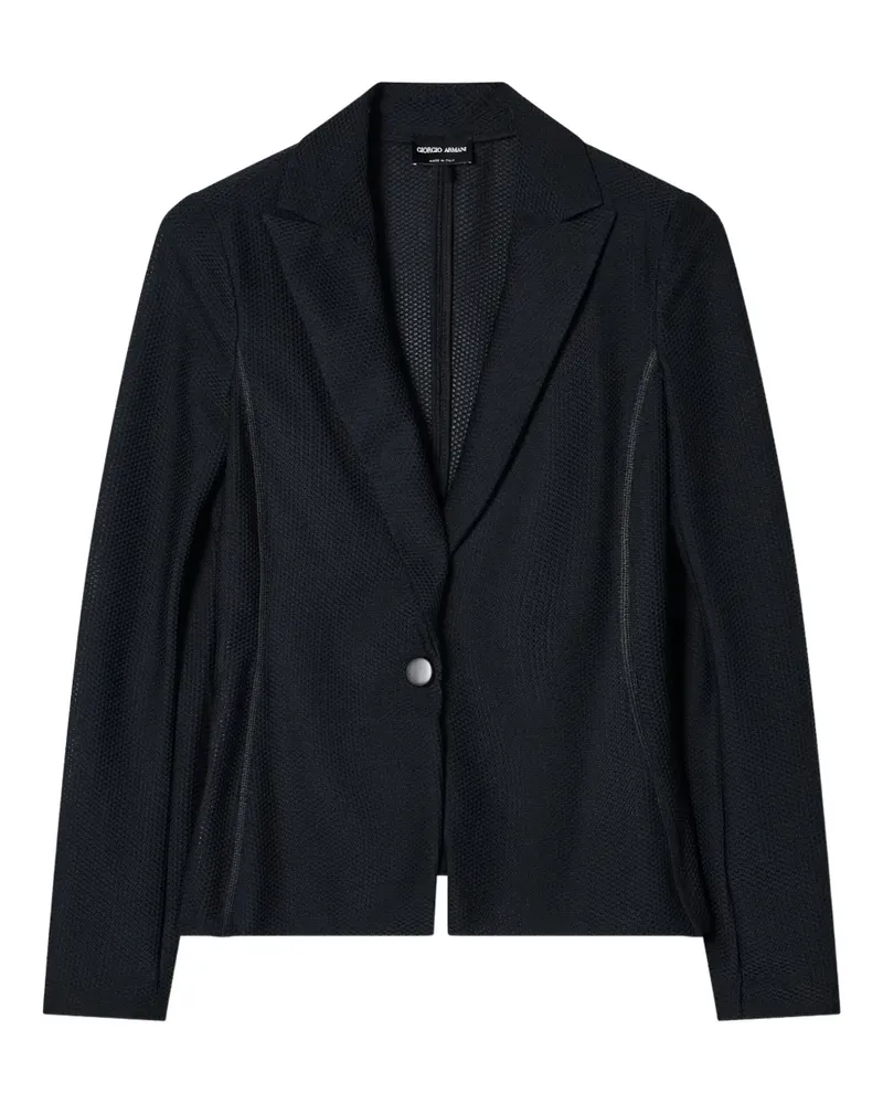 Giorgio Armani seam-detail single-breasted blazer - Schwarz Schwarz
