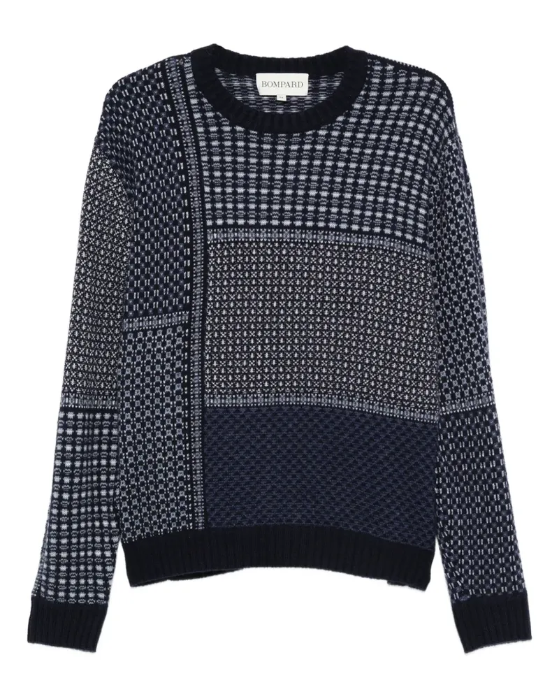 Eric Bompard Pullover im Patchwork-Look - Blau Blau