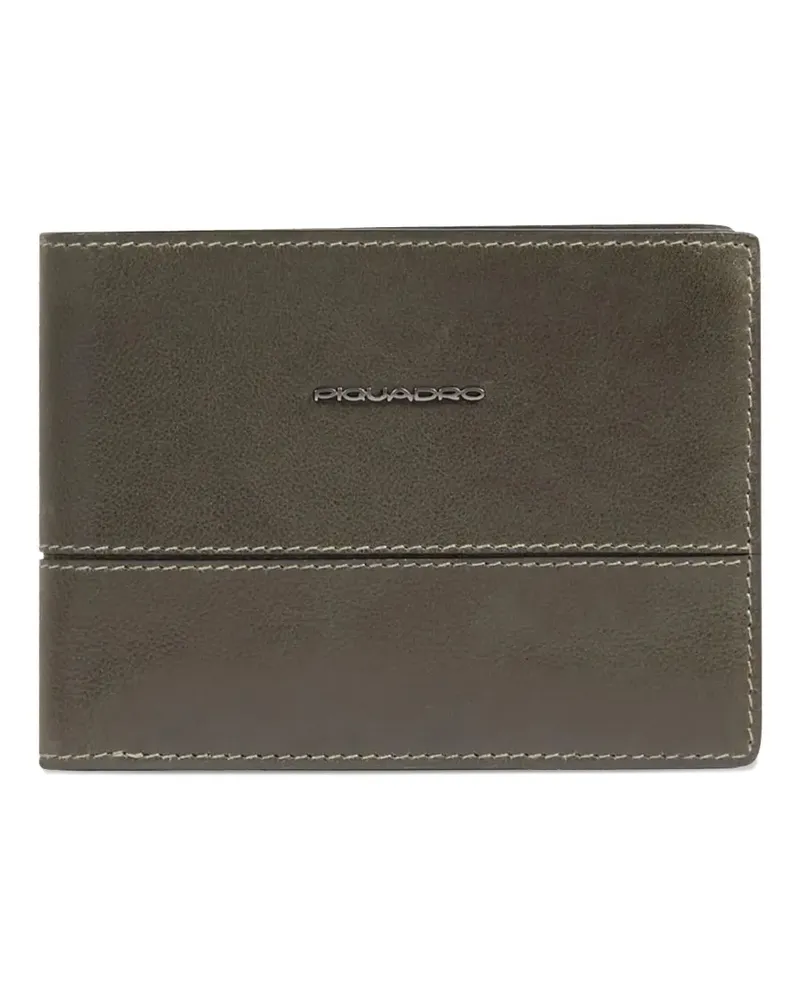 Piquadro stitched wallet - Grün Grün
