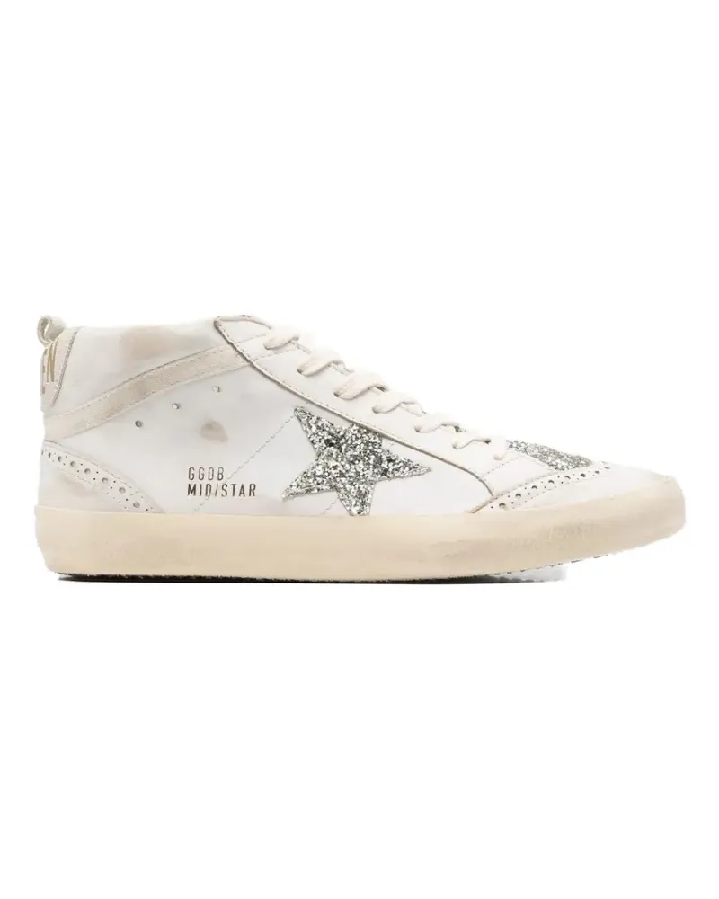 Golden Goose Mid-Star glitter-detail sneakers - Nude Nude