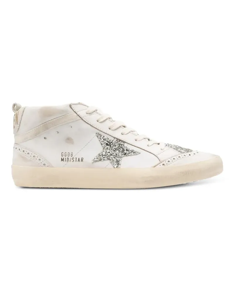 Golden Goose Mid-Star glitter-detail sneakers - Nude Nude