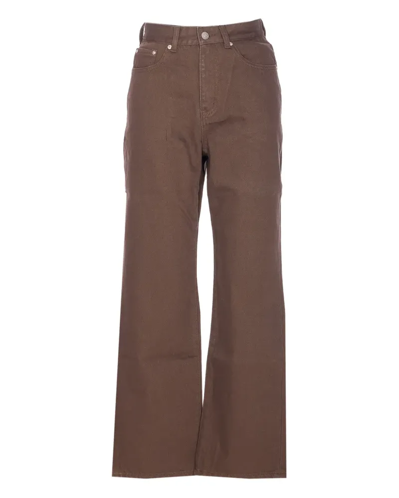 Dunst Jeans mit Logo-Patch - Braun Braun