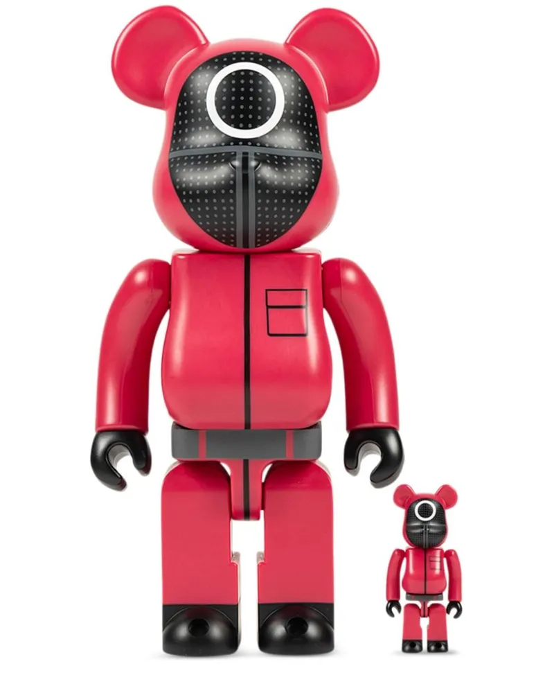 Medicom Toy x Squid Game Guard "Circle" BE@RBRICK 100% und 400% Figuren-Set Rosa