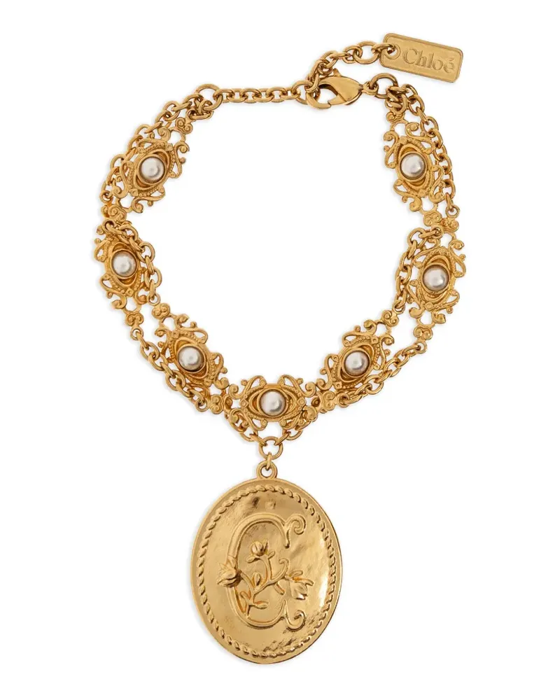 Chloé Château Treasures medallion-pendant bracelet - Gold Gold