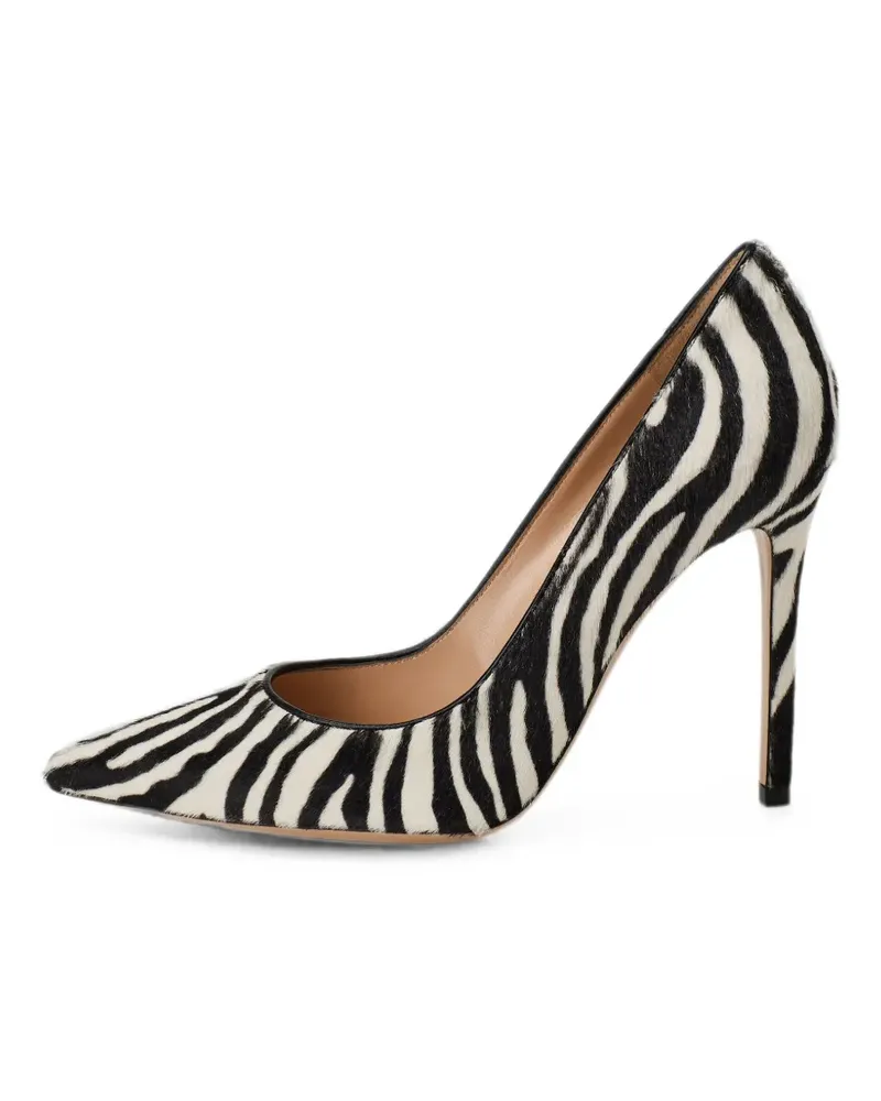 Gianvito Rossi Pumps mit Zebra-Print - Weiß Weiß