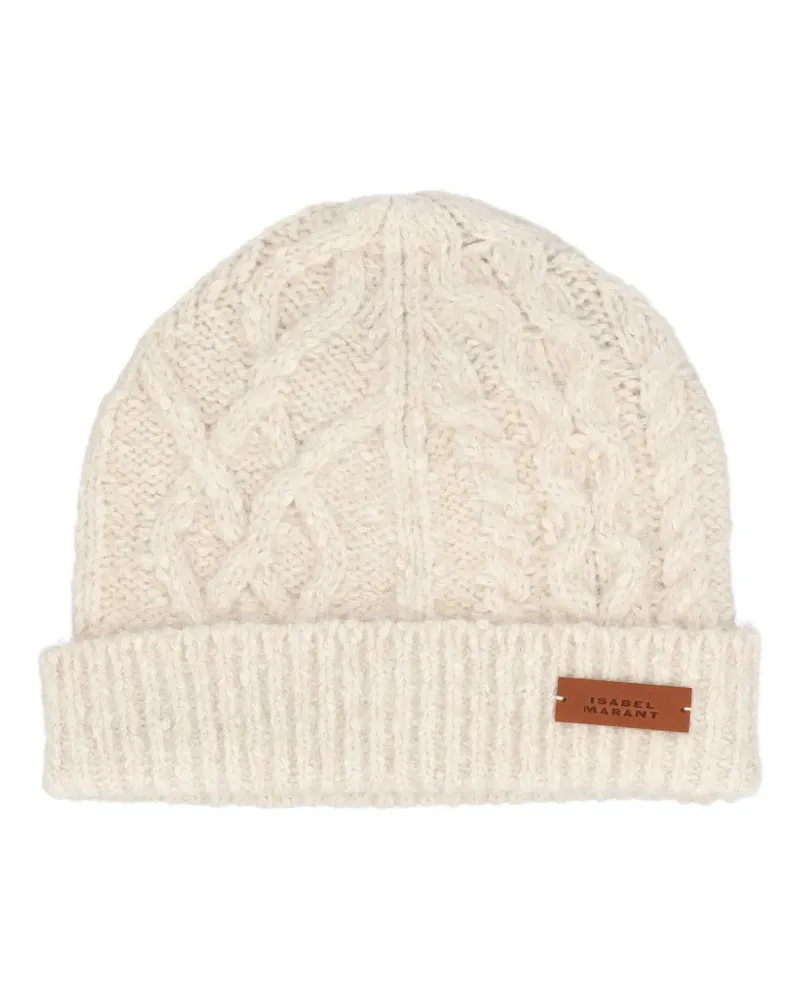 Isabel Marant cable-knit beanie - Nude Nude