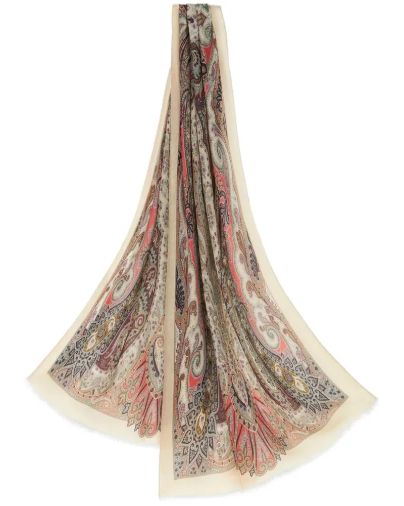 Etro Kaschmirschal mit Paisleymuster - Nude Nude