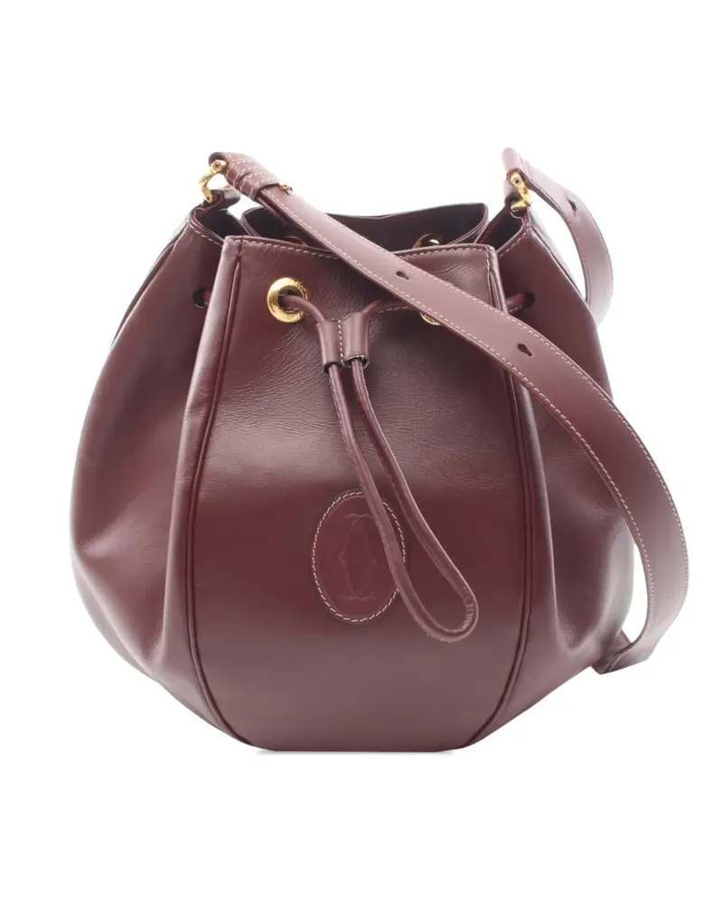 Cartier 1970-1980 Must de  Leather bucket bag - Rot Rot