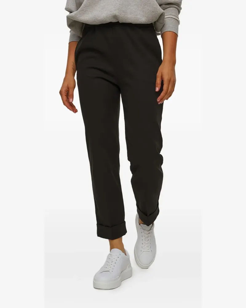 Deha cuffed trousers - Schwarz Schwarz