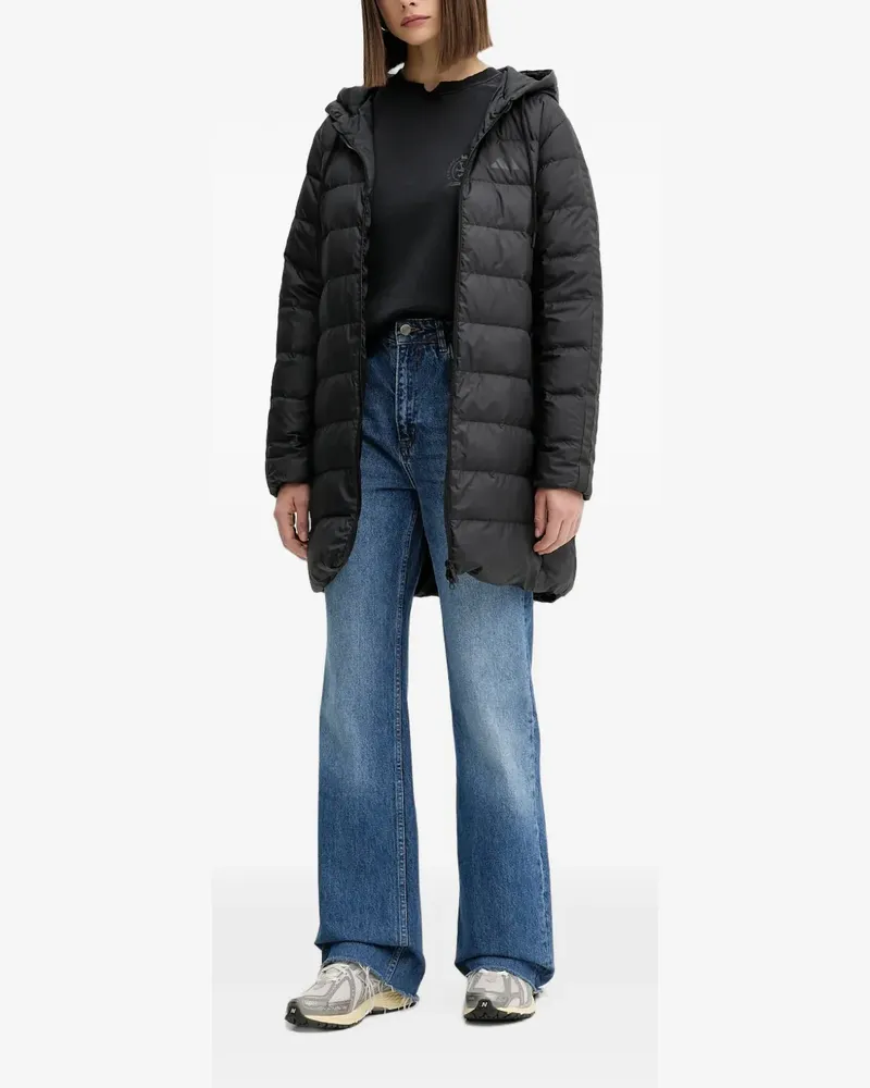 adidas Gefütterter Kapuzenmantel - Schwarz Schwarz