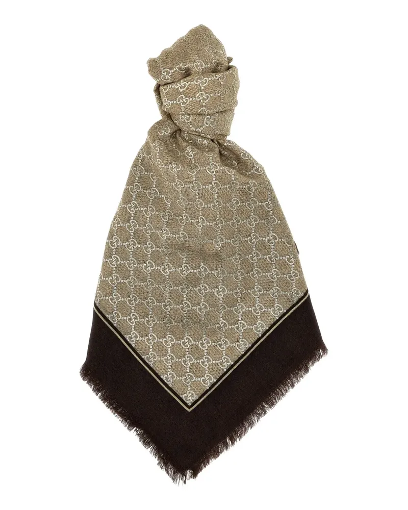 Gucci GG lamé scarf - Braun Braun
