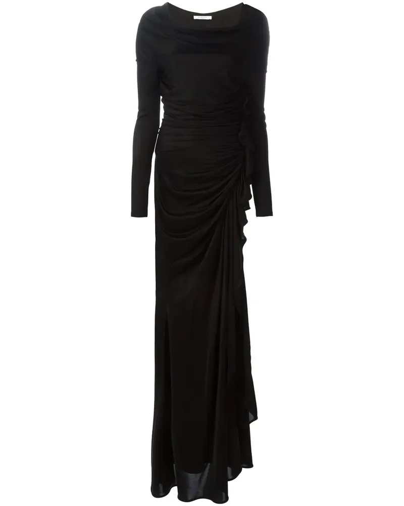 Givenchy Fließendes Abendkleid mit Raffungen - Schwarz Schwarz